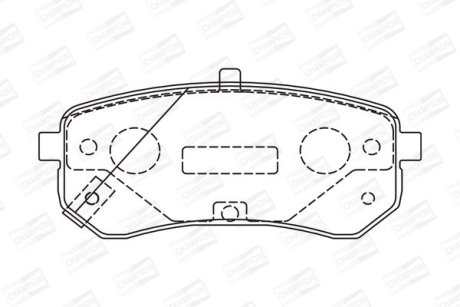 Колодки гальмові дискові задні Hyundai I10 I (PA) (07-)/Kia Picanto I (SA) (04-12) CHAMPION 572527CH