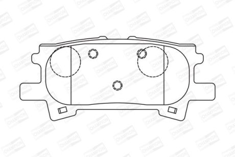 Колодки гальмові дискові задні LEXUS RX (_U3_) 03-08|TOYOTA HARRIER (_U3_) 03-13 CHAMPION 572621CH