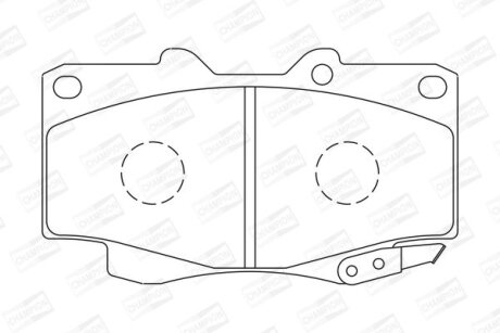 Колодки тормозные дисковые передние Toyota Fortuner (04-15), Hilux VII (CHAMPION 572625CH