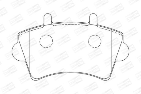 Колодки тормозные дисковые передние Opel Movano/Renault Master (98-) CHAMPION 573107CH