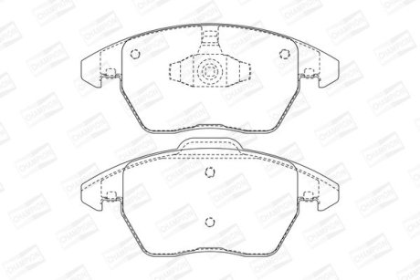 Колодки гальмівні дискові передні Citroen C4 2.0i / 2.0 HDI CHAMPION 573134CH