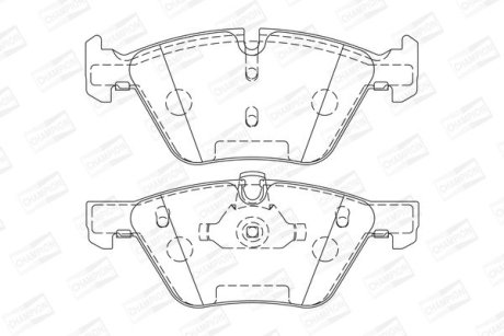 Колодки тормозные дисковые передние BMW Series 3 (E90) (05-), Series 5 (E60) CHAMPION 573151CH