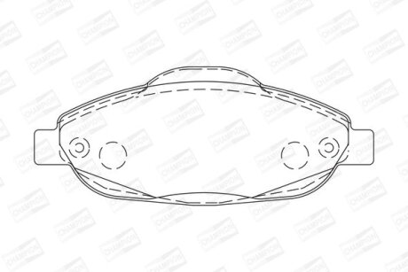 Колодки тормозные дисковые передние Peugeot 308 I, 3008 I CHAMPION 573241CH