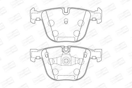 Колодки тормозные дисковые задние BMW 7 serie (08-) CHAMPION 573271CH