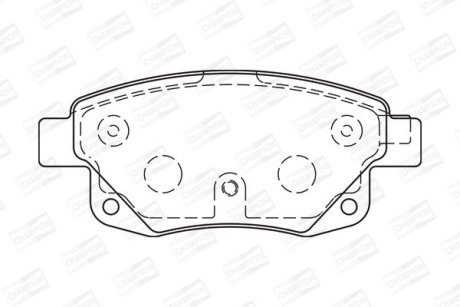 Колодки гальмові дискові задні Transit 2.2TDCi, 2.3 16V, 2.4 TDCi (06-) CHAMPION 573277CH