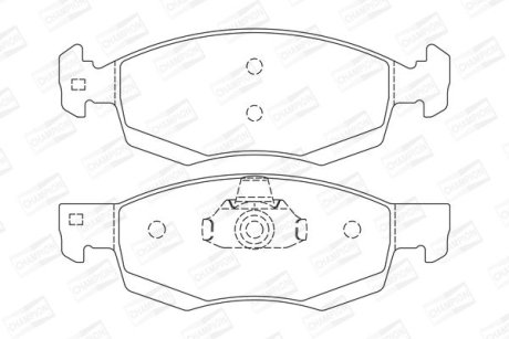 Колодки тормозные дисковые передние DACIA Logan CHAMPION 573295CH