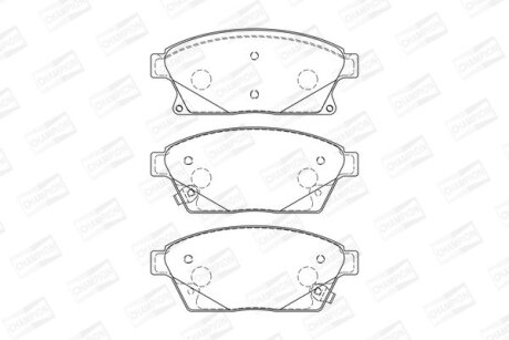Колодки тормозные дисковые передние Opel Astra J/ Chevrolet Cruze (09-) (573325C CHAMPION 573325CH