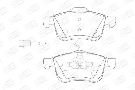 Колодки тормозные дисковые передние FIAT DOBLO Box Body/MPV (223_) 00-, DOBLO Bus (263_) 09- CHAMPION 573334CH