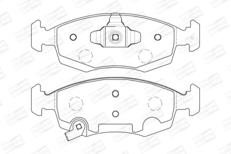 Колодки гальмівні дискові передні Fiat Panda (12-) CHAMPION 573366CH