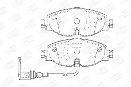 Колодки гальмівні дискові передні AUDI A3 (8V1) CHAMPION 573390CH