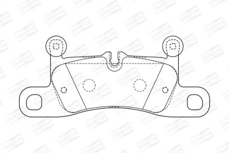 Колодки гальмові дискові задні PORSCHE CAYENNE CHAMPION 573395CH