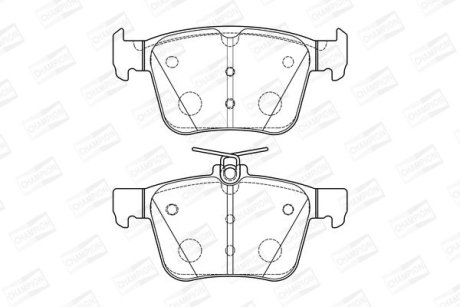 Колодки гальмові дискові задні AUDI A3, Golf VII (12-) CHAMPION 573415CH