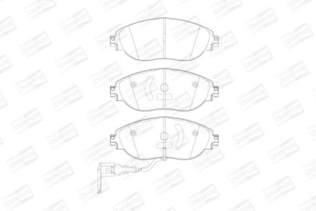 Колодки тормозные дисковые передние Audi A3 (12-20)/ VW Golf VII, Passat B7, Sha CHAMPION 573418CH