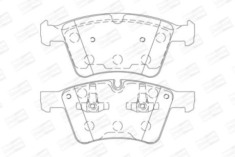 Колодки тормозные дисковые передние MB GL (X164) (06-) CHAMPION 573424CH