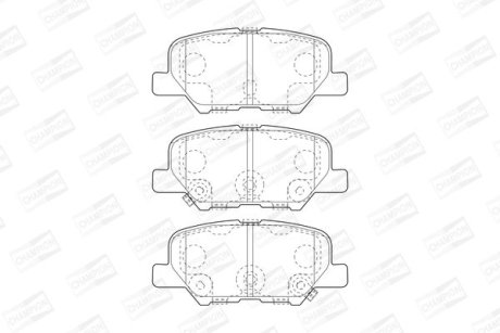 Колодки гальмові дискові задні Citroen C4 AIRCROSS 10-|MAZDA 6 Estate (GJ, GL) 12- CHAMPION 573442CH