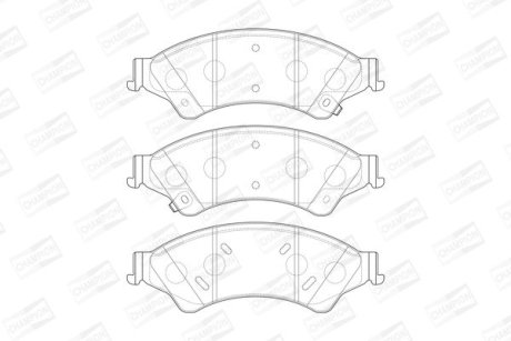 Колодки тормозные дисковые передние FORD RANGER (TKE) 11- CHAMPION 573449CH