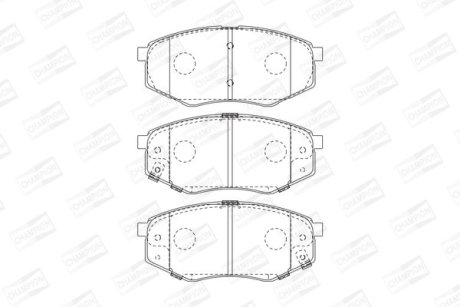 Колодки тормозные дисковые передние HYUNDAI ix20 (JC) 10-, SONATA VI (YF) 09-15|KIA SOUL I (AM) 09-14 CHAMPION 573454CH