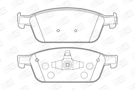 Колодки тормозные дисковые передние Ford Focus III, Kuga II, Transit (13-) (5734 CHAMPION 573460CH