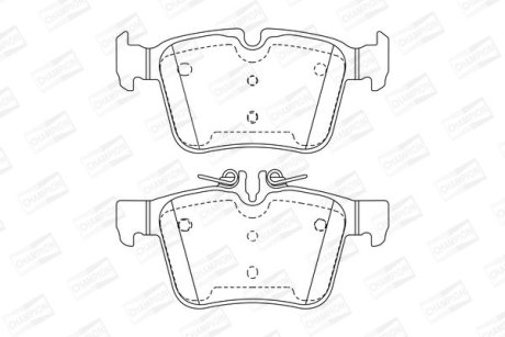 Колодки гальмові дискові задні MB C-Class (14-) CHAMPION 573609CH