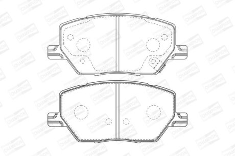 Колодки гальмівні дискові передні Fiat 500X (14-)/ Jeep Renegade (14-), Compass (17-) CHAMPION 573610CH
