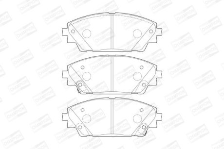 Колодки гальмівні дискові передні Mazda 3 (BM) (13-) CHAMPION 573611CH