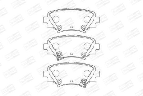 Колодки гальмові дискові задні MAZDA 3 (BM, BN) 13-, 3 Saloon (BM_, BN_) 13- CHAMPION 573614CH