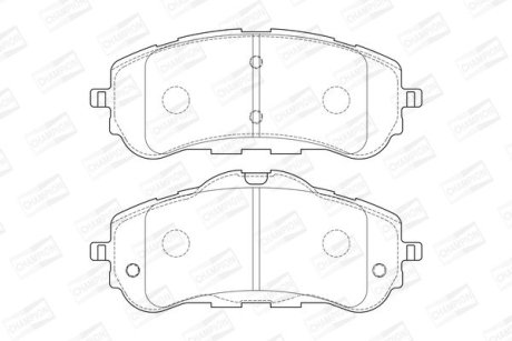 Колодки тормозные дисковые передние Citroen Berlingo (18-)/Peugeot 308 (15-), Partner (18-) CHAMPION 573620CH