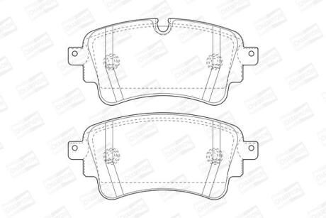 Колодки тормозные дисковые задние Audi A4 (B9), A6 (C8), Q5 (16-)/ VW Touareg (1 CHAMPION 573628CH
