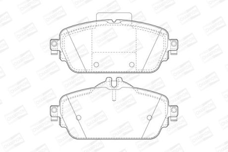 Колодки гальмівні дискові передні MERCEDES-BENZ C-CLASS (W205) 13-, C-CLASS T-Model (S205) 14- CHAMPION 573671CH (фото 1)