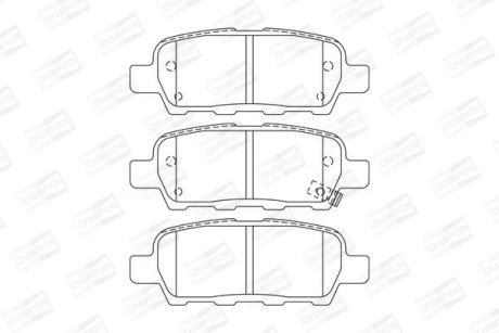 Колодки гальмові дискові задні Nissan Qashqai/ x-Trail/ Renault Koleos (01-) CHAMPION 573754CH