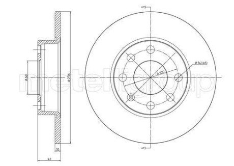 Тормозной диск перед. Astra/Corsa/Kadett/Nova (84-99) CIFAM 800-071