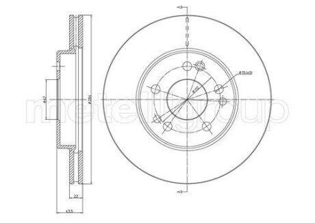 Тормозной диск перед. W201/W124/W107 (83-98) CIFAM 800-167