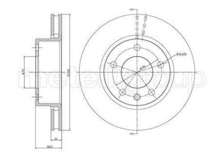 Тормозной диск пер. Vectra/Omega/Omega/Carlton 86-05 CIFAM 800-194