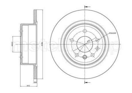 Тормозной диск Omega (99-03) CIFAM 800-480