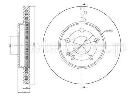 Гальмівний диск перед. W169/W245 (04-12) CIFAM 800-832C