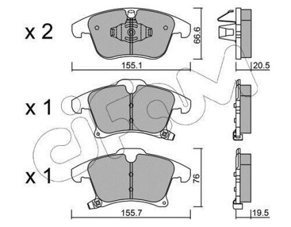 Гальмівні колодки пер. Galaxy III/Mondeo V/S-Max 14- CIFAM 822-1039-0