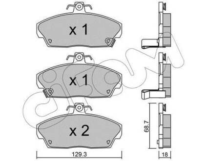 Гальмівні колодки пер. Honda Civic 91-05 (TRW) CIFAM 822-174-0