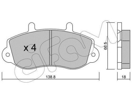 Тормозные колодки пер. Master/Movano 98- (R15) CIFAM 822-264-0