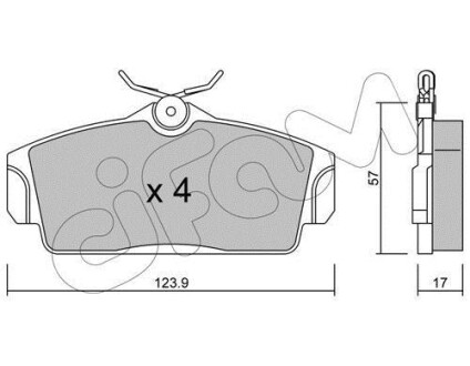 Гальмівні колодки пер. Nissan Almera 00-/Primera 91-02 (TRW) CIFAM 822-305-0