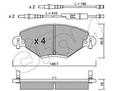 Тормозные колодки пер. Citroen C5 01- (Bosch) CIFAM 822-331-0