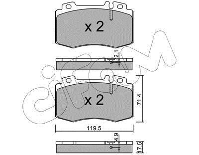 Гальмівні колодки зад. MB E/S-клас (W211/W212/W220/W221) 99- CIFAM 822-563-5