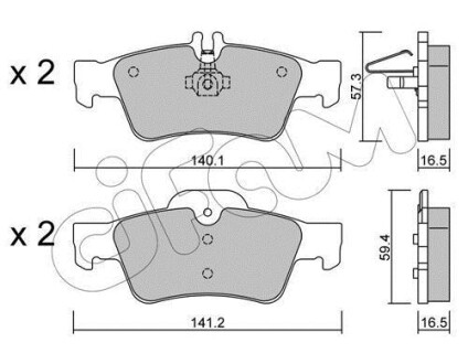 Тормозные колодки зад. MB E/S-клас (W211/W212/W220/W221) 99- CIFAM 822-568-0