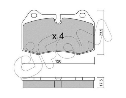 Тормозные колодки пер. BMW 5(E39)/7(E38) 96-04 (brembo) CIFAM 822-645-0