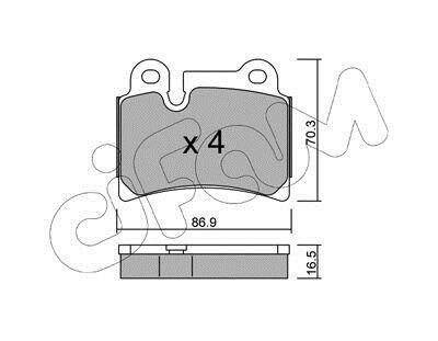 Гальмівні колодки зад. VW Touareg 02-10 (brembo) CIFAM 822-660-0