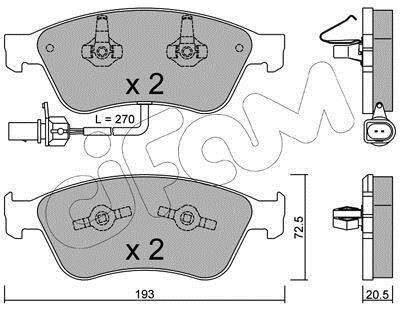 Тормозные колодки пер. A6/A8 (02-16) CIFAM 822-662-0