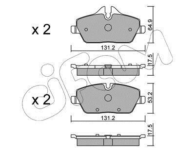 Тормозные колодки пер. BMW 1 E87/Mini Cooper 1.2-2.0 03-12 CIFAM 822-664-0