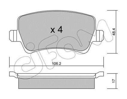 Гальмівні колодки зад. Ford Galaxy/S-Max 06-15 (TRW) CIFAM 822-676-0