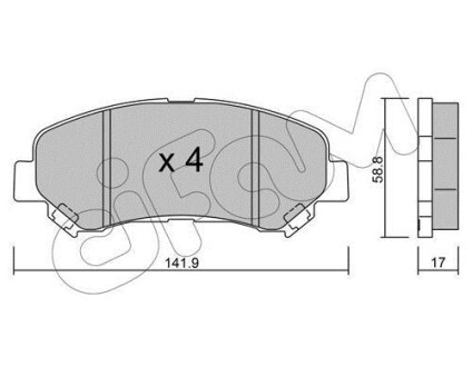 Тормозные колодки пер. X-Trail/Qashqai 07- CIFAM 822-792-0