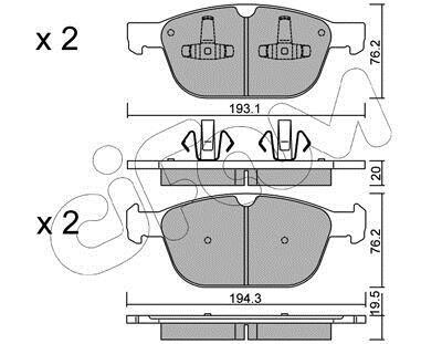 Гальмівні колодки пер. XC60/XC90 02- 2.0-4.4 CIFAM 822-834-0