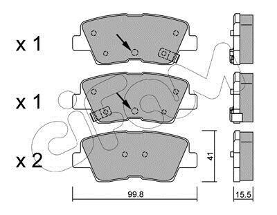 Тормозные колодки зад. Hyundai i30/i40 11-/Kia Cee\'d 12- (akebono) CIFAM 822-886-1